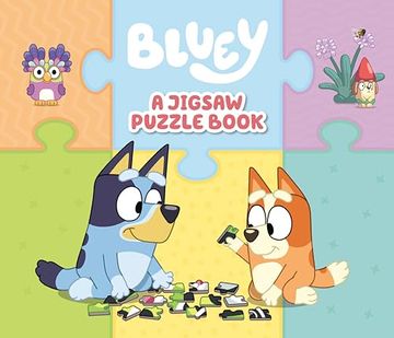 portada Bluey: A Jigsaw Puzzle Book: Includes 4 Double-Sided Puzzles (en Inglés)