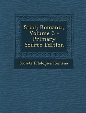 portada Studj Romanzi, Volume 3 (en Italiano)