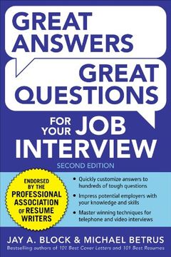 portada Great Answers, Great Questions for Your job Interview, 2nd Edition (en Inglés)