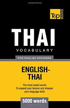 portada Thai Vocabulary for English Speakers - 5000 Words (in English)