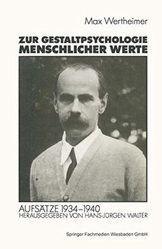 portada Zur Gestaltpsychologie menschlicher Werte