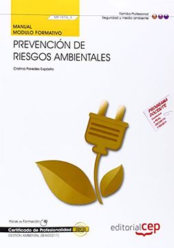 portada Cp - manual - prevencion de riesgos ambientales (mf19743) - (Cp - Certificado Profesionalidad)