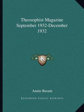 portada theosophist magazine september 1932-december 1932 (en Inglés)