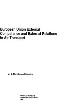 portada european union external competence and external relations in air transport (en Inglés)