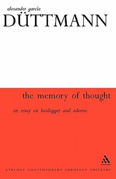 portada memory of thought (en Inglés)