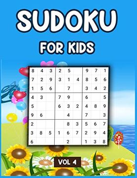 portada Sudoku for Kids vol 4: A Collection of 100 Sudoku Puzzles, Challenging and fun Sudoku Puzzles for Clever Kids (en Inglés)