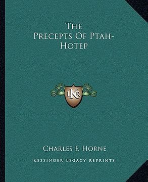 portada the precepts of ptah-hotep (en Inglés)