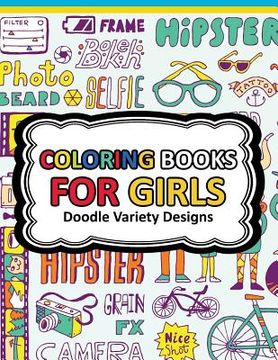 portada Coloring Book for Girls Doodle Cutes: The Really Best Relaxing Colouring Book For Girls 2017 (Cute, Animal, Dog, Cat, Elephant, Rabbit, Owls, Bears, K (en Inglés)