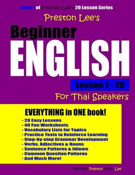 portada Preston Lee's Beginner English Lesson 1 - 20 For Thai Speakers (en Inglés)