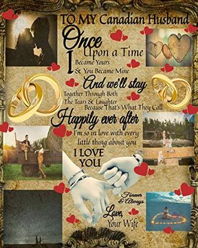 portada To my Canadian Husband Once Upon a Time i Became Yours & you Became Mine and We'll Stay Together Through Both the Tears & Laughter: Love Fill in the. Composition Book to Write in 100 Reasons why (en Inglés)