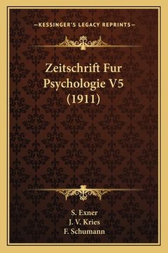 portada Zeitschrift Fur Psychologie V5 (1911) (en Alemán)