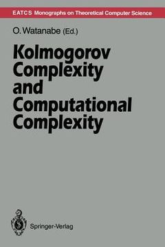 portada kolmogorov complexity and computational complexity (in English)