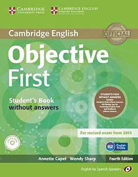 portada Objective First for Spanish Speakers Student'S Pack Without Answers (Student'S Book With Cd-Rom 100 Writing Tips, Workbook With Audio cd) 4th Edition 