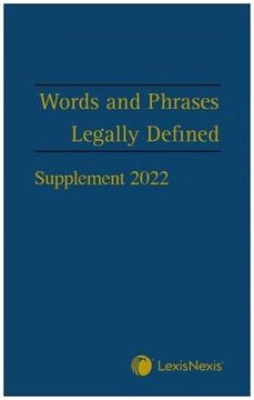 portada Words and Phrases Legally Defined 2022 Supplement (en Inglés)