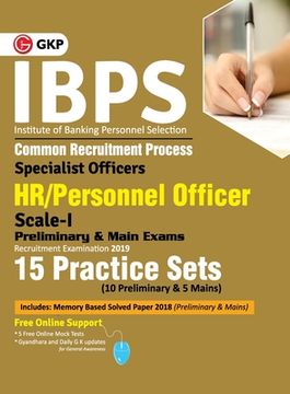 portada Ibps 2019: Specialist Officers HR/Personnel Officer Scale I (Preliminary & Main)- 15 Practice Sets