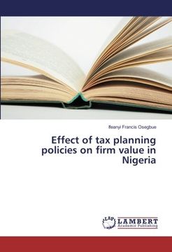 portada Effect of tax planning policies on firm value in Nigeria