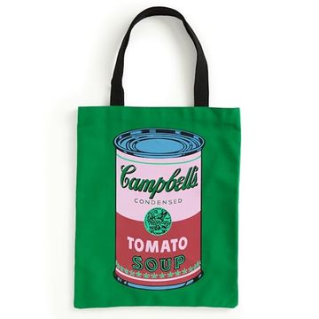 portada Warhol Soup can Canvas Tote bag - Green