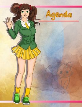 portada Agenda Semainier Universel Manga: Agenda perpétuel et prise de notes - Grande taille et gros caractère - avec couverture et intérieur Manga N°3 - 56 s