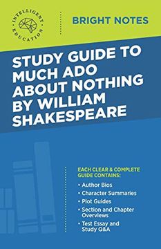 portada Study Guide to Much ado About Nothing by William Shakespeare (Bright Notes) (in English)