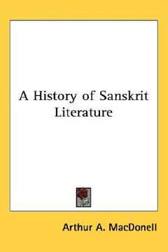 portada a history of sanskrit literature (en Inglés)