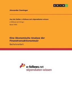 portada Eine Okonomische Analyse Der Finanztransaktionssteuer (German Edition)