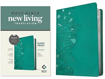 portada Nlt Compact Giant Print Bible, Filament Enabled Edition (Red Letter, Leatherlike, Peony Rich Teal) 