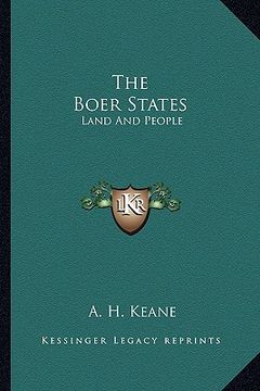 portada the boer states: land and people (en Inglés)