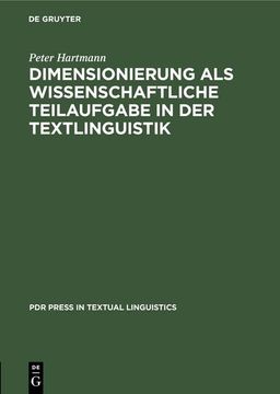 portada Dimensionierung als Wissenschaftliche Teilaufgabe in der Textlinguistik (in German)