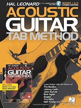 portada Hal Leonard Acoustic Guitar tab Method - Combo Edition: Books 1 & 2 With Online Audio, Plus Bonus Material (en Inglés)