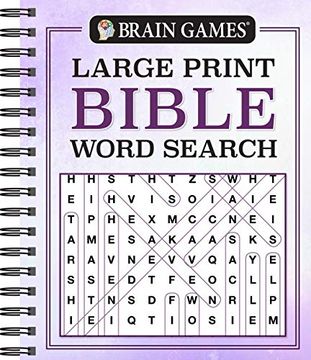 portada Brain Games Large Print Bible Word Search (Brain Games - Bible) (en Inglés)