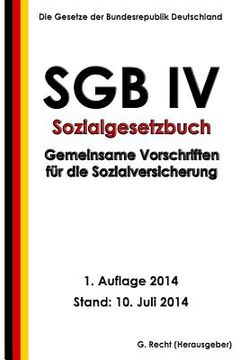 portada SGB IV - Gemeinsame Vorschriften für die Sozialversicherung (en Alemán)