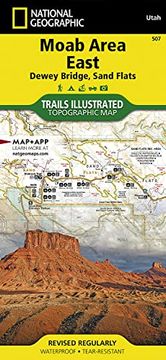 portada Moab Area East: Dewey Bridge, Sand Flats map (National Geographic Trails Illustrated Map, 507) (en Inglés)