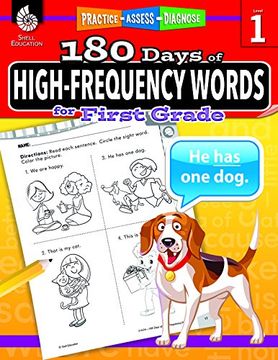portada 180 Days of High-Frequency Words for First Grade (180 Days of Practice) (en Inglés)