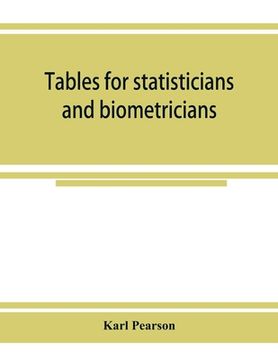 portada Tables for statisticians and biometricians (en Inglés)