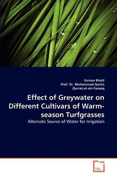 portada effect of greywater on different cultivars of warm-season turfgrasses (en Inglés)