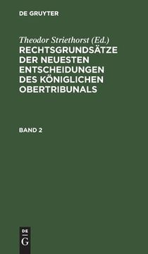 portada Rechtsgrundsätze der Neuesten Entscheidungen des Königlichen Ober-Tribunals. Band 2 (in German)