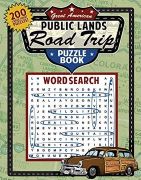 portada Great American Public Lands Road Trip Puzzle Book (Great American Puzzle Books) (en Inglés)