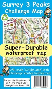 portada Surrey 3 Peaks Challenge map and Guide (Sheet Map)