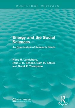 portada Energy and the Social Sciences: An Examination of Research Needs