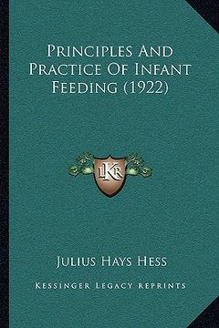 portada principles and practice of infant feeding (1922) (en Inglés)