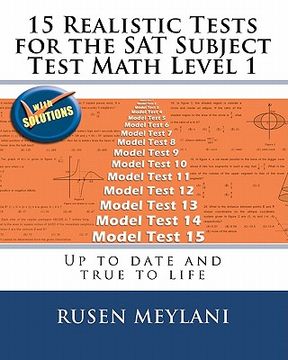 portada 15 realistic tests for the sat subject test math level 1