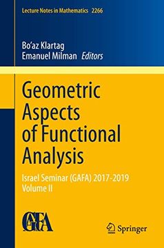 portada Geometric Aspects of Functional Analysis: Israel Seminar (Gafa) 2017-2019 Volume II (en Inglés)