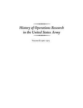 portada History of Operations Research in the United States Army Volume II: 1961-1973 (en Inglés)
