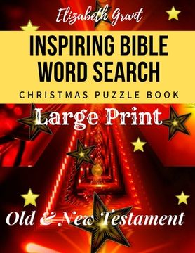 portada Inspiring Bible Word Search: Christmas Puzzle Book (Large Print) (en Inglés)