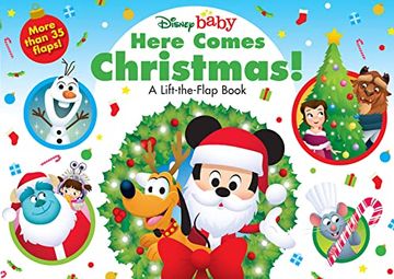portada Disney Baby Here Comes Christmas! A Lift-The-Flap Book (en Inglés)