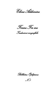 portada Forme For me: Traduzioni omografiche (en Italiano)
