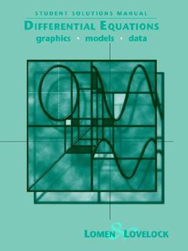 portada differential equations, student solutions manual: graphics, models, data (en Inglés)