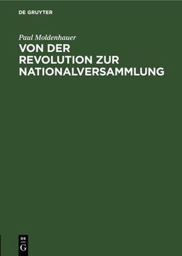 portada Von der Revolution zur Nationalversammlung (in German)