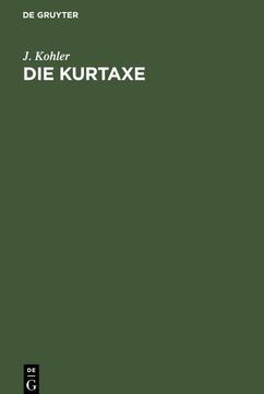 portada Die Kurtaxe (en Alemán)