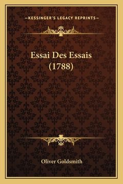 portada Essai Des Essais (1788) (en Francés)
